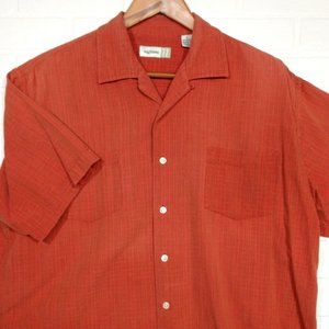 Eighteen 77 men's salmon color tropical casual short sleeve button shirt